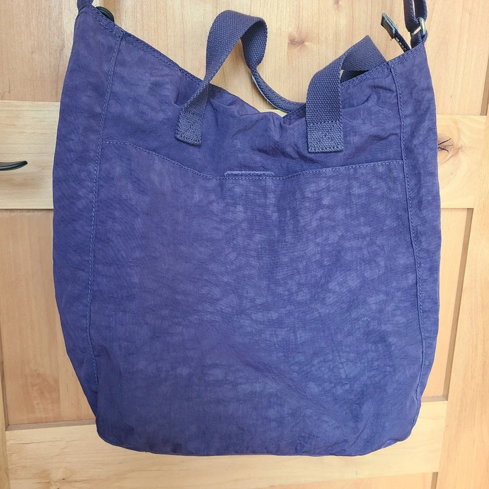 Kipling Purple Messenger Crossbody Shoulder Bag Monkey Violet Nylon Purse Travel
